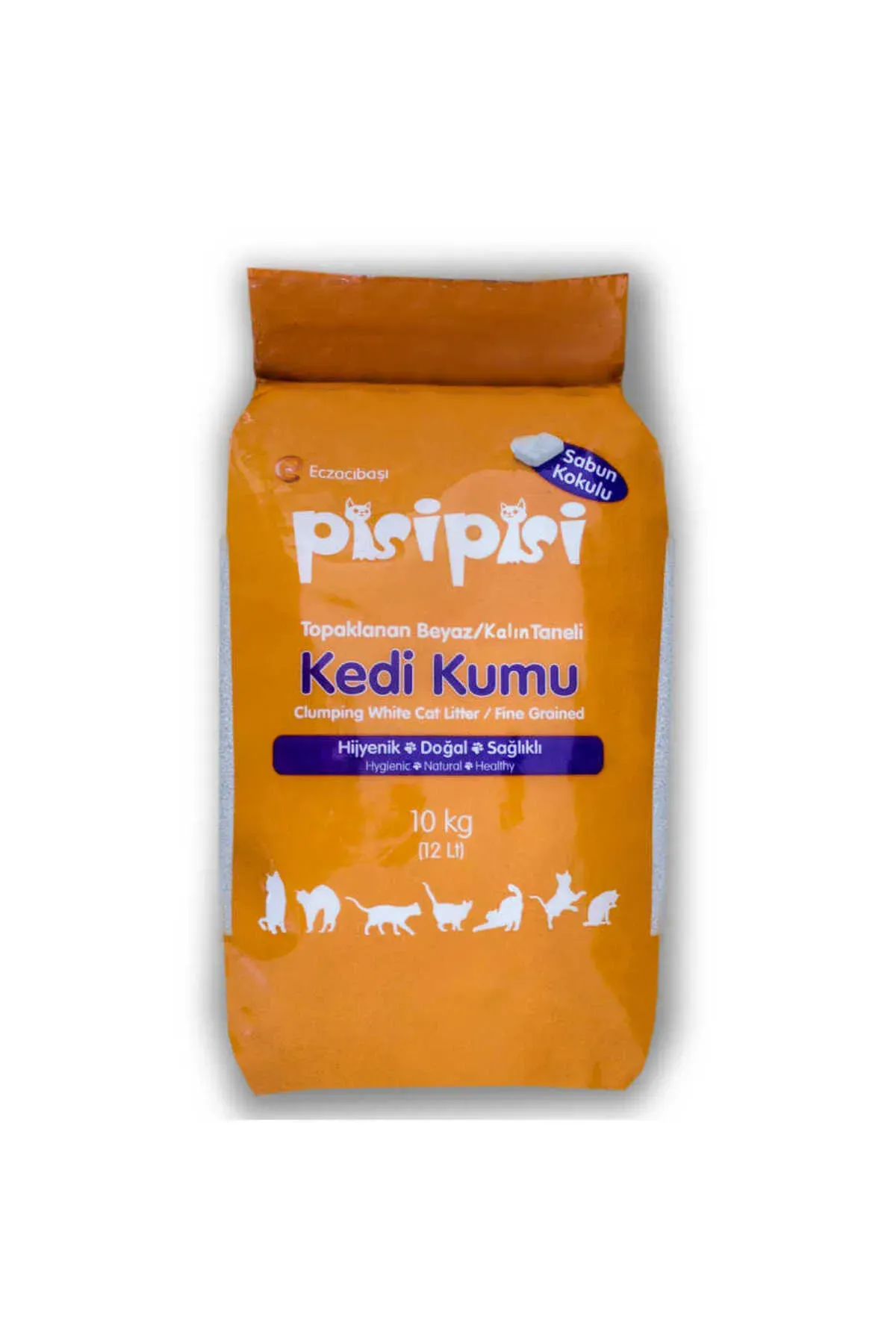 Pisipisi Sabun Kokulu Kalın Taneli Topaklanan Kedi Kumu 12 Kg