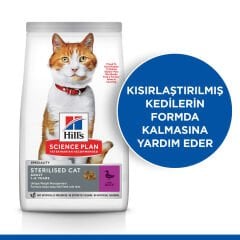 Hills Sterilised Kısırlaştırılmış Ördekli Kedi Maması 3 Kg