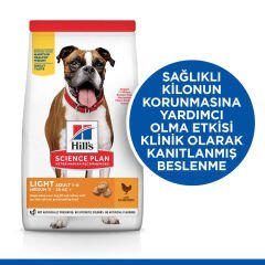 Hills Light Tavuklu Diyet Köpek Maması 2,5 Kg