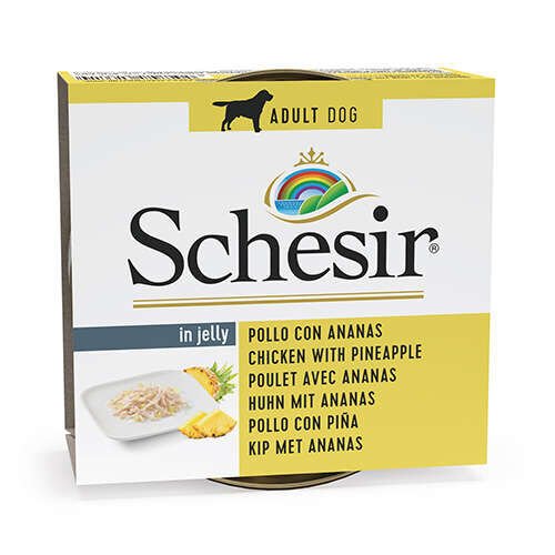 Schesir C371 Jelly Tavuk Etli ve Ananas Köpek Konservesi 150 Gr