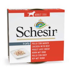 Schesir C682 Jelly Tavuk Etli ve Sığır Etli Fileto Köpek Konservesi 150 Gr